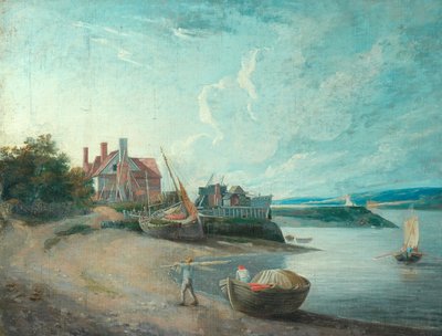 River Scene with Boats by Augustus Wall Callcott